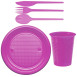 Economical Disposable TableWare Fuchsia